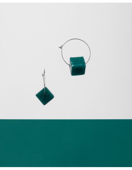 Pendientes Cubo